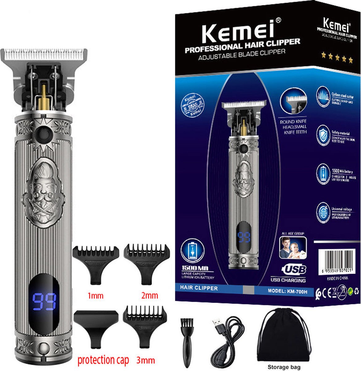 Kemei Km B Luxe Tondeuse Professionele Trimmer